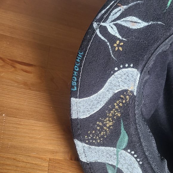 L'Boho Chic Custom Hand Painted Hat - Picture 3 of 4